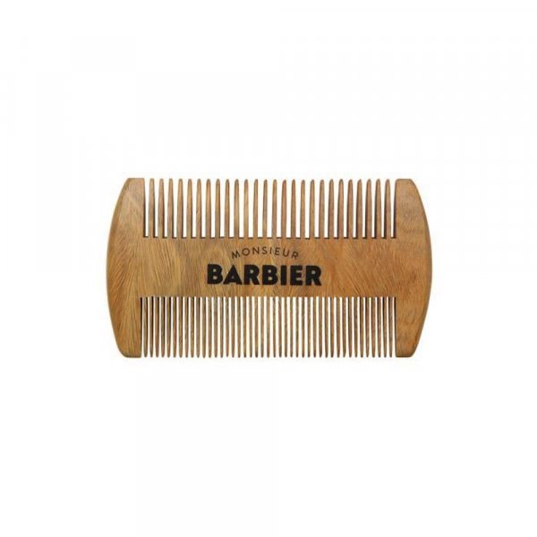 Peigne Barbe Double Face Monsieur Barbier Bois De Santal Barber Comb