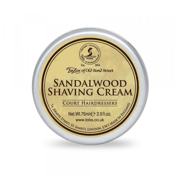 Crme  raser traditionnelle Taylor of Old Bond Street Sandalwood 75ml