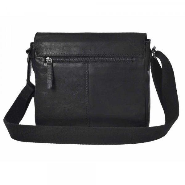 Sacoche homme en cuir noir Greenburry