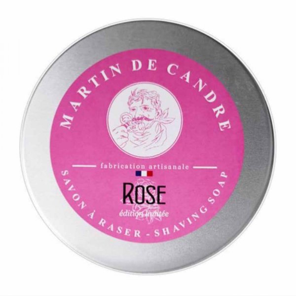 Savon  barbe Martin de Candre Rose