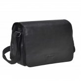 Sac bandoulire en cuir noir Greenburry